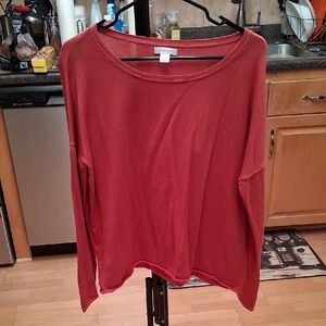 Garnet Hill Rust Long Sleeve Top